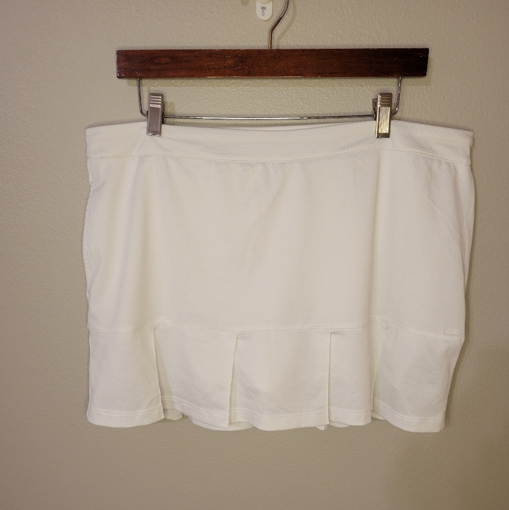 Izod white athletic tennis skirt size L